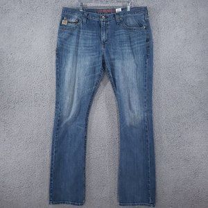 Cinch Ian White Label Western Whiskered Faded Boot Cut Jeans Mens Size 38x36